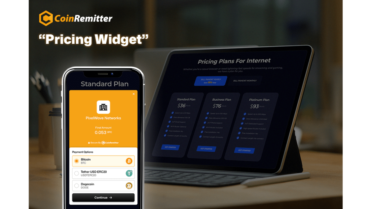 Coinremitter Announces New “Pricing Widget” Feature, a Convenient Crypto Payment Solution Without Coding